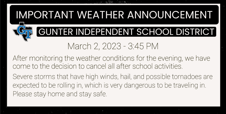 Weather Announcement
