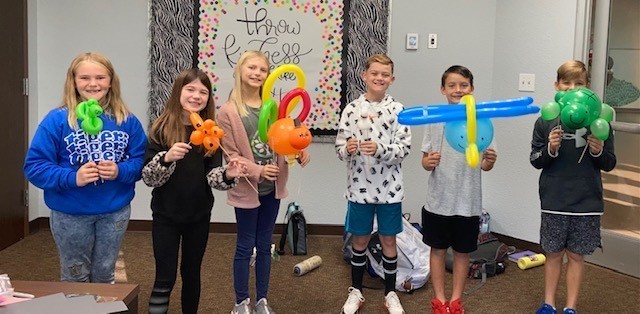 Students holding projects