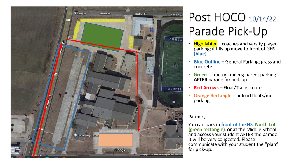 POST HOCO PARADE ROUTE