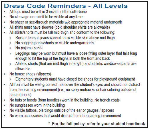 dress code reminder