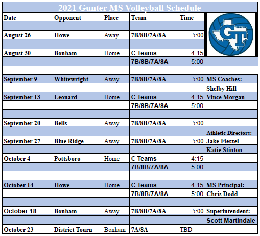 volleyball schedule