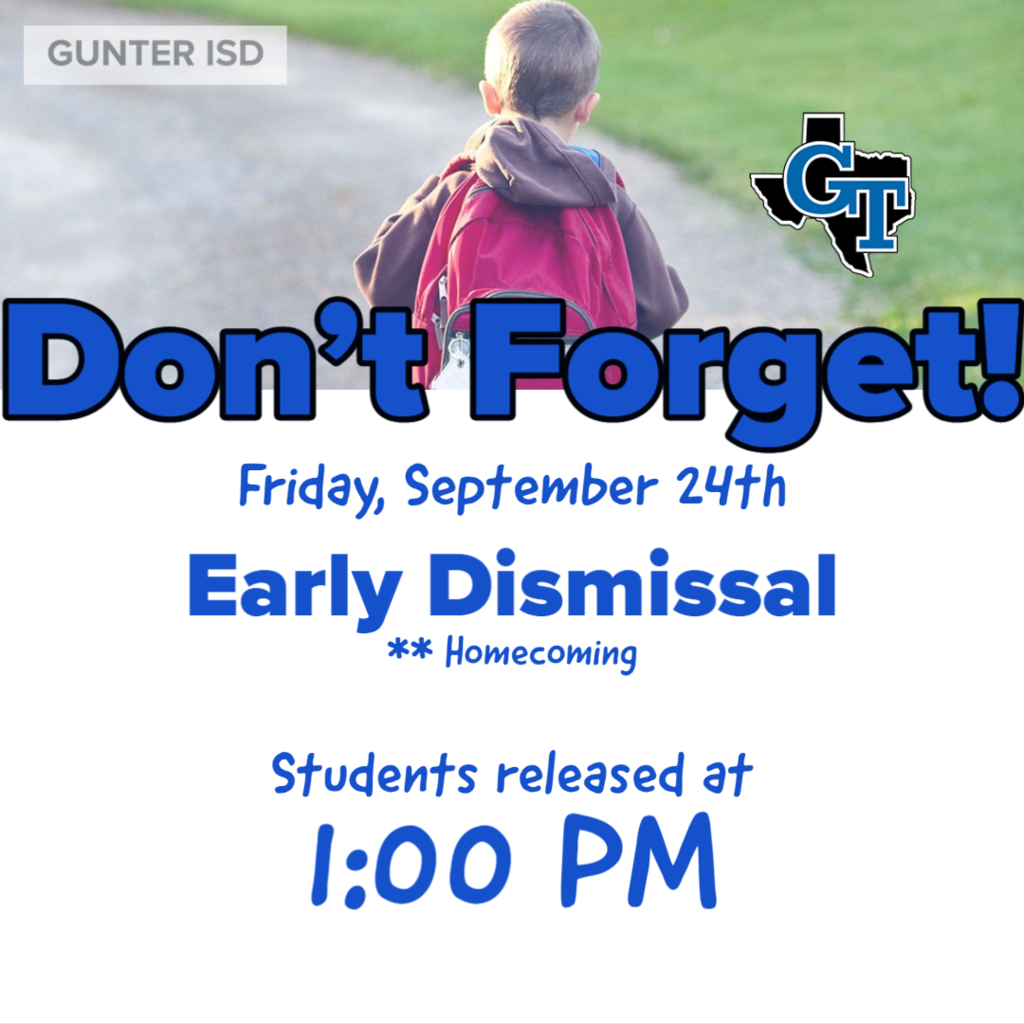 Early Release Reminder