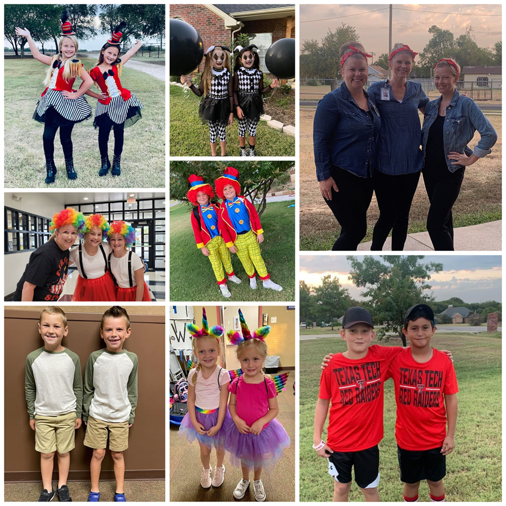 Twin costume collage