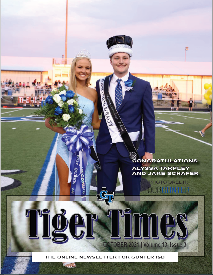 Tiger Times cover - Homecoming King and Queen