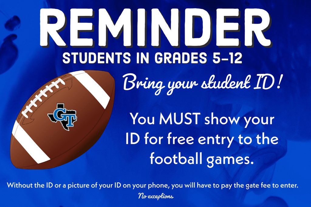 Bring student ID to football games